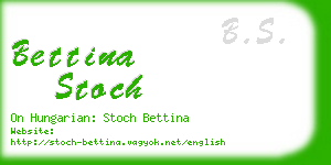 bettina stoch business card